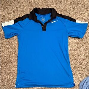 Nike Dri-FIT Blue and Black Polo